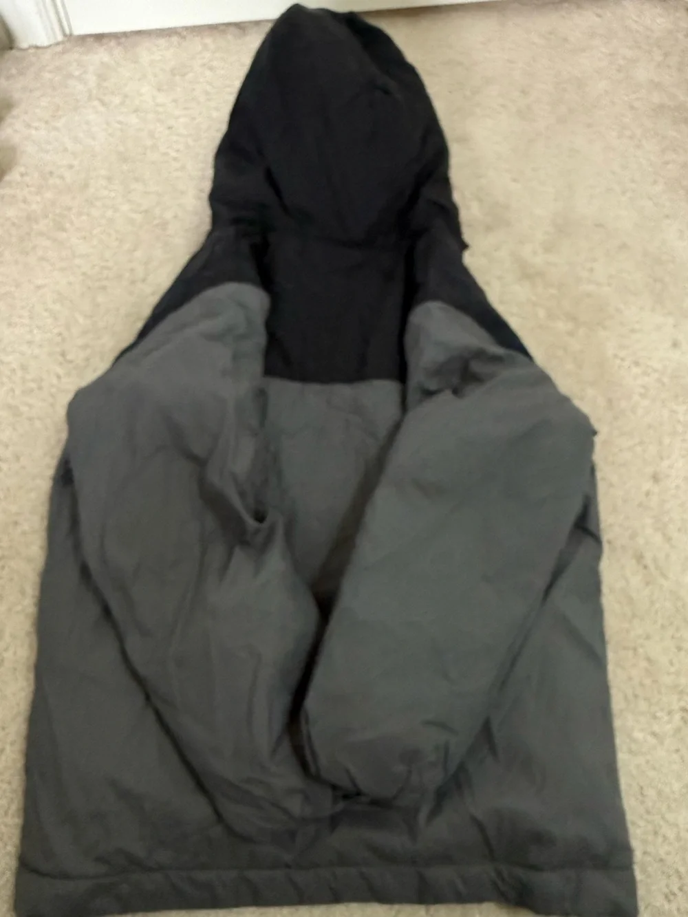 Columbia Glennaker Kids Black and Gray Hooded Puffer Jacket